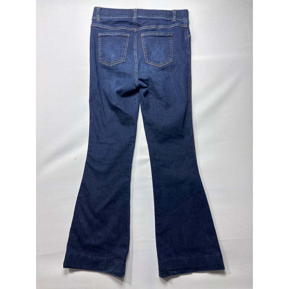 Spanx Women's Pull On Flare Stretch Blue Jeans - Size M (30x28.5) HEMMED - Picture 2 of 6